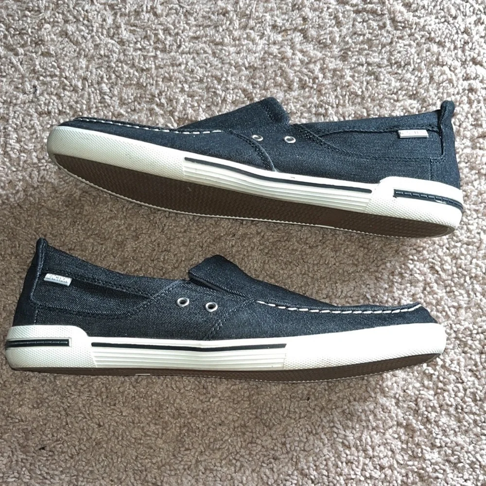 Reaction Kenneth Cole Fasten Ur Anchor black slip on deck shoes size 12